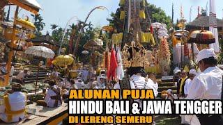 KEBERSAMAAN UMAT HINDU BALI JAWA SENUSANTARA LANTUNKAN PUJA MANTRA  PURA MANDARA GIRI SEMERU AGUNG