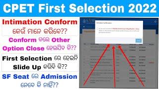 CPET First Selection Information 2022 OdishaHow to Take Admission2nd Selection InformationSlide