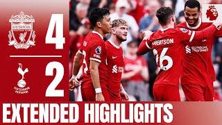 Six goals in penultimate home game  Liverpool 4-2 Tottenham  Extended Highlights