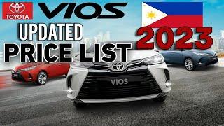 TOYOTA VIOS 2023 UPDATED PRICE LIST & SPECS PHILIPPINES