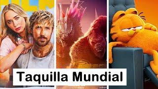 The Fall Guy decepciona Godzilla x Kong roza 550M de Taquilla Mundial Garfield brilla en México.