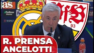 ANCELOTTI rueda de prensa COMPLETA  REAL MADRID 2- STUTTGART 0  CHAMPIONS LEAGUE