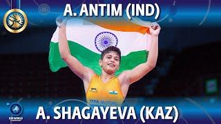 Antim Antim IND vs Altyn Shagayeva KAZ - Final  U20 World Championships 2022