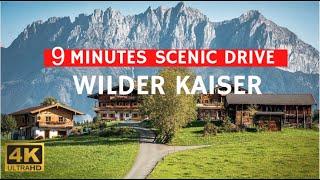 Scenic Drive up to Austrian Mountains in Ellmau  Wilder Kaiser 4K 60fps