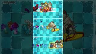 Pvz 2 - Team Ice-Shroom Plant Level 1 5 Max Vs Team Sloth Gargantuar Zombie #shorts