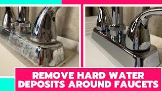 How To Remove Calcium From Faucet  Hard Water Stain Removal  Easy Green Cleaning