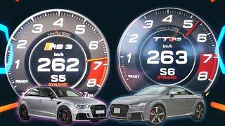 Audi RS3 Sportback VS Audi TTRS - ACCELERATION BATTLE