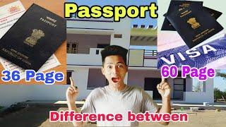 Passport difference between 36 page and 60 page kya hai Full Explain Passport 36-60 Page different