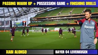 Passing Warm Up + Possession Game + Finishing Drills  Bayer 04 Leverkusen