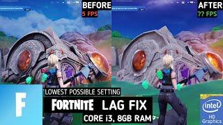 How to increase fps in Fortnite on Low End PC No GPU Core i3 8 GB Ram