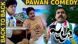 Pawan Kalyan Back To Back Comedy  Jalsa Telugu Movie  Ileana Brahmanandam Ali Sunil