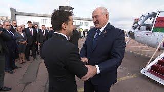 Лукашенко в аэропорту Житомира Президент Украины Зеленский встретил лично