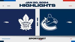 NHL Highlights  Maple Leafs vs. Canucks - January 20 2024