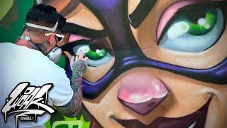 Spray Painting Graffiti Characters  Tips and Tricks as I Paint Cat Women