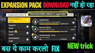 Free Fire Expansion Pack Download Failed  Free Fire Resources Download Problems  Free Fire