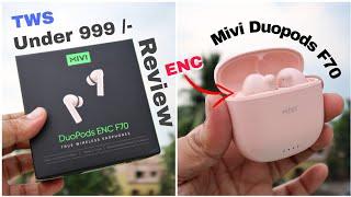 Best TWS earphone under 999   Mivi Duopods ENC F70 Unboxing and Review  Hindi 