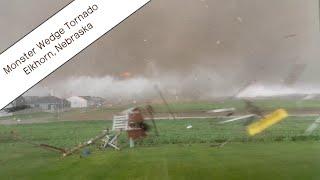 INSANE Monster Wedge Tornado - Elkhorn Nebraska