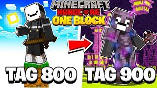 Ich Überlebe 900 Tage in ONE BLOCK Minecraft Hardcore