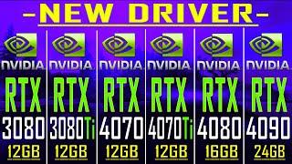 RTX 3080 vs RTX 3080Ti vs RTX 4070 vs RTX 4070Ti vs RTX 4080 vs RTX 4090  NEW DRIVER 