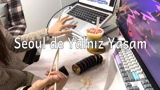 vlog Korede yalnız yaşamak  kimbap  banana bread  evden çalışma  city hall date  korevlog