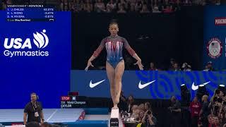 Suni Lee stays on balance beam  U.S. Olympic Gymnastics Trials
