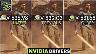 Nvidia Drivers 535.98 vs 532.03 vs 531.68  Nvidia 535.98 New Update  5 Games Test  RTX 3060