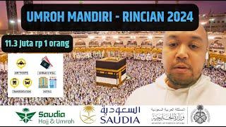 CARA UMROH MANDIRI Rincian Biaya Umroh Backpacker 2024  vlog #76