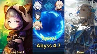 Sayu C6 DPS & Neuvillette kazuha Duos  Genshin Impact Abyss 4 7 Floor 12 9 Stars