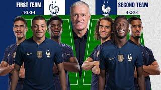 FRANCE NATIONAL FOOTBALL TEAM  - First Team & Second Team Starting Lineup  Qatar World Cup 2022