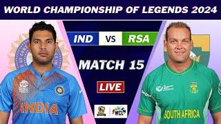 INDIA vs SOUTH AFRICA 15th T20 MATCH LIVE COMMENTARY  IND vs SA LIVE  WORLD CHAMP OF LEGENDS