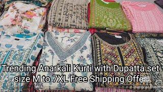 New Arrival on Anarkali With Dupatta Collection Plus Size #anarkali #plussize #kurti #onlineorder