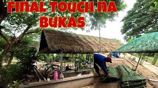 Kubo project update  Tapos na ang pagkabit ng pawid  Bukas ang final touch