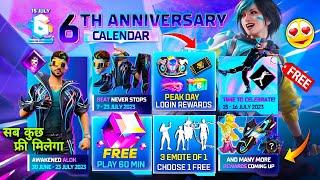 6th Anniversary Free Rewards   Free Fire New Event  Ff New Event  Upcoming Event In Free Fire