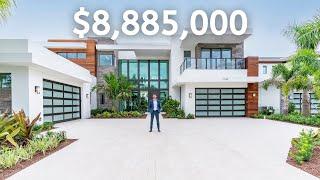 Inside a NEW MODERN $8885000 LUXURY MANSION in a GATED COMMUNITY in Boca Raton Florida