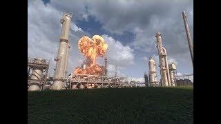 Animation of April 26 2018 Explosion and Fire at the Husky Energy Refinery in Superior Wisconsin