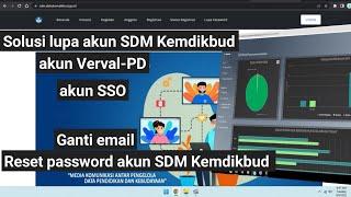 Solusi lupa email akun verval PDSDM Kemdikbud dan reset password