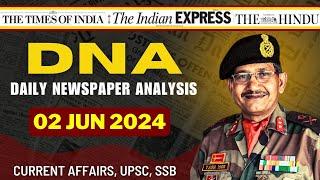 Daily Newspaper Analysis  02 Jun 2024  Current Affairs For Defence Aspirants  SSB #upsc #cds