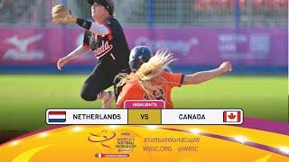 Highlights  Game 15 Netherlands vs Canada  2024 WBSC Women’s Softball World Cup - Finals