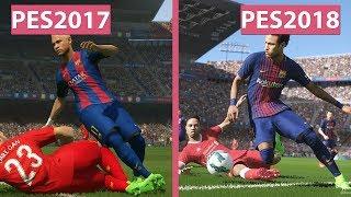 PES  Pro Evolution Soccer 2017 vs. 2018 Screenshots & Trailer Graphics Comparison