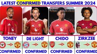 MAN UNITED ALL LATEST CONFIRMED TRANSFERS SUMMER 2024 TONEY DE LIGHT CHIDO ZIRKZEE