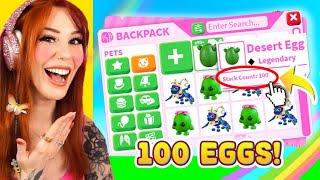 I OPENED 100 DESERT EGGS 35000 ROBUX in Adopt Me Roblox New DESERT Eggs Update