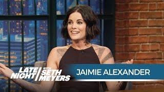 Blindspots Jaimie Alexander The NYPD Thought the Show Was Real - Late Night with Seth Meyers