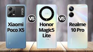 Honor Magic 5 Lite Vs Xiaomi Poco X5 Vs Realme 10 ProComparamos sus Especificaciones y Rendimiento