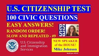 2023 EASY Answer SLOW USCIS Official 100 Civics Questions and Answers US Citizenship Interview 2023