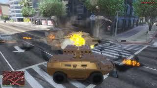 GTA 5 R.D.E. 4.0.3 -  APC SAM Battery Tank Rampage + Ten Star Escape