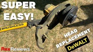 How do you change the head on a DeWALT 20v Weed Eater  Wire Trimmer?  Its SUPER EASY  Rex Reviews