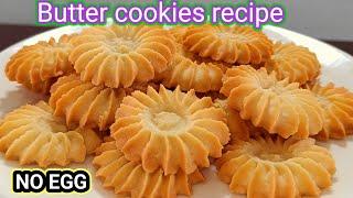 How to make crunchy butter cookies  Butter biscuits recipe  eggless cookies