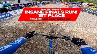 GoPro The FASTEST Downhill World Cup Run Ever Seen?- 1st Place Ronan Dunne - 24 UCI DH World Cup