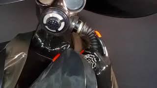 Breath Control With Latex Gasmask