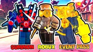 Dùng Unit Summon - Robux - Event Pass Trong Sự Kiện Clock Đi Endless